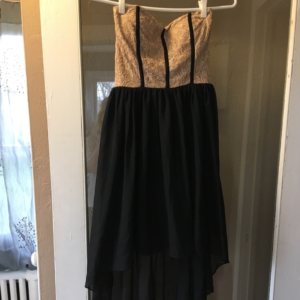 Elizabeth Noel High-Low Strapless Dress